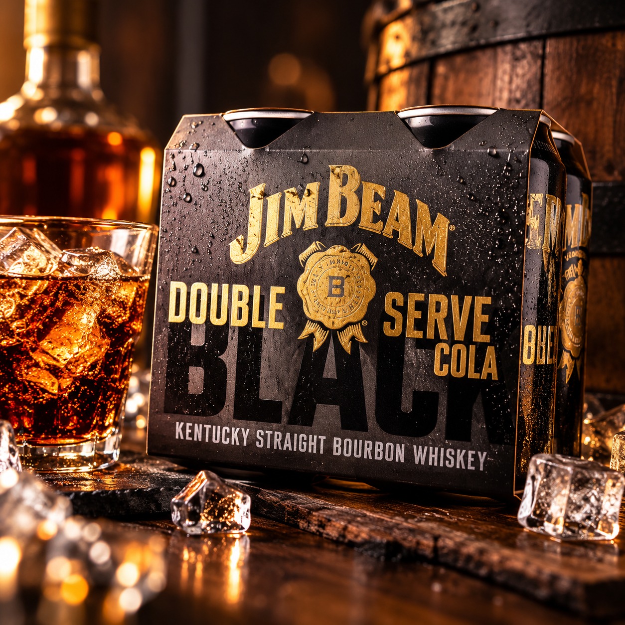 Jim Beam Black Double Serve & Cola
