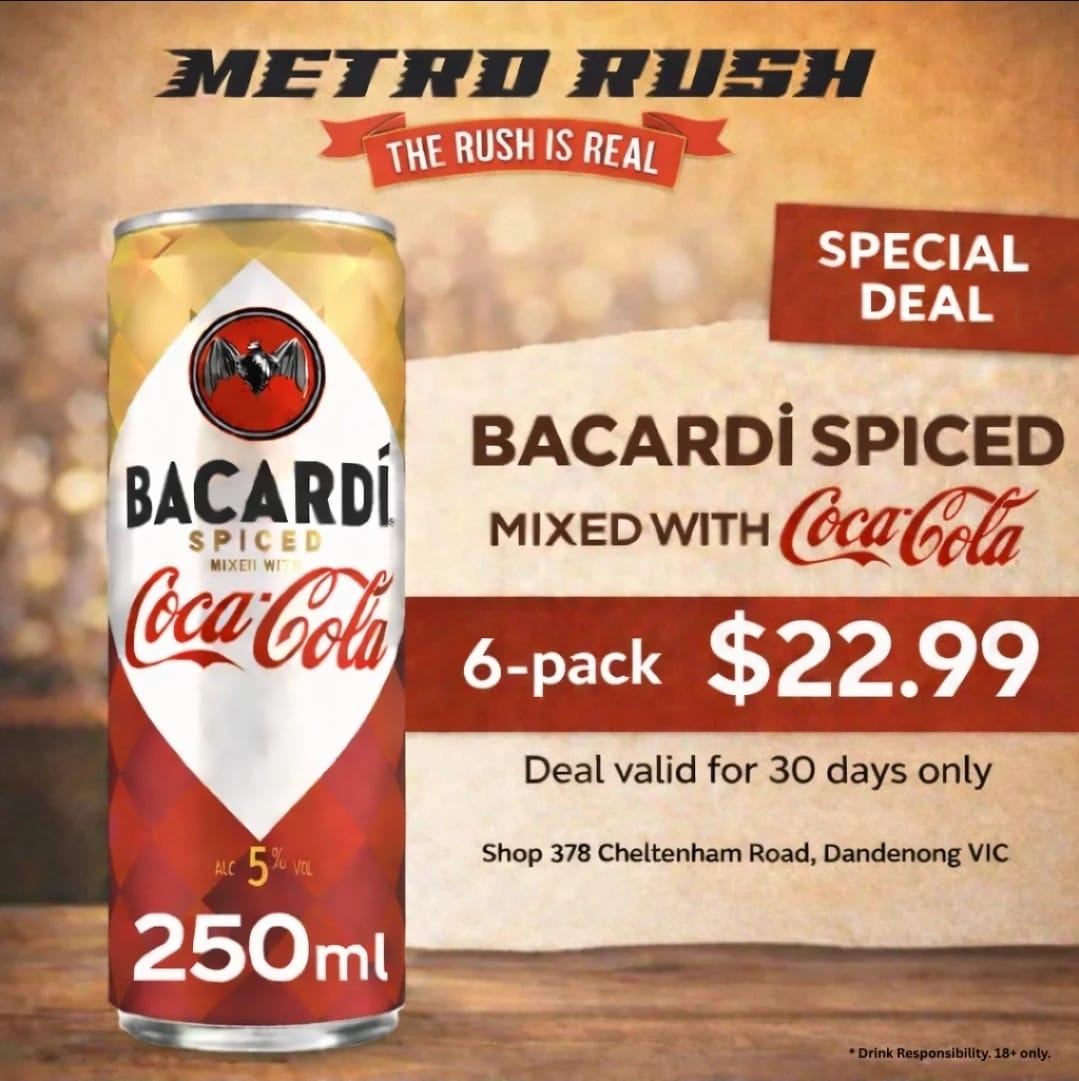 Bacardi Spiced Mixed with Coca-Cola