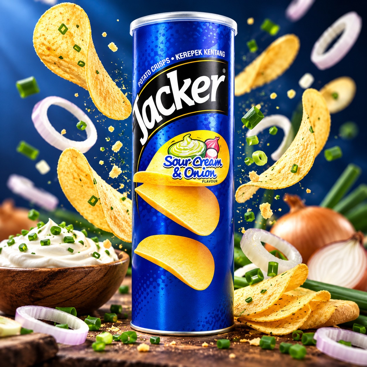 Jacker Potato Crisps – Sour Cream & Onion